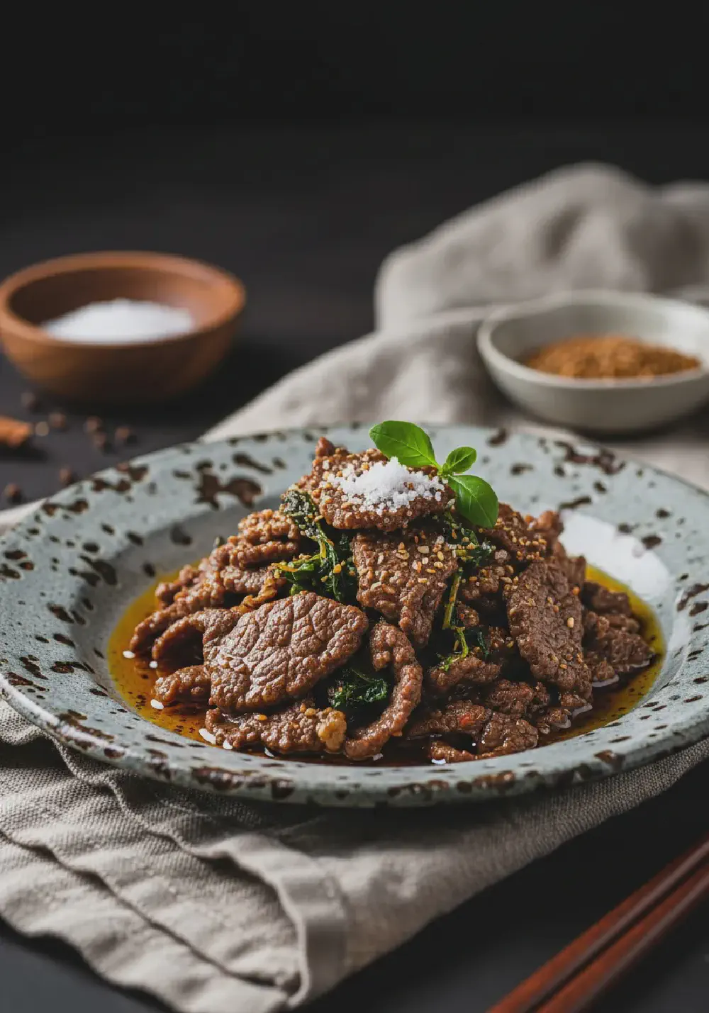 Authentic Chinese Beef in Hot Oil (Gan Bian Niu Rou)