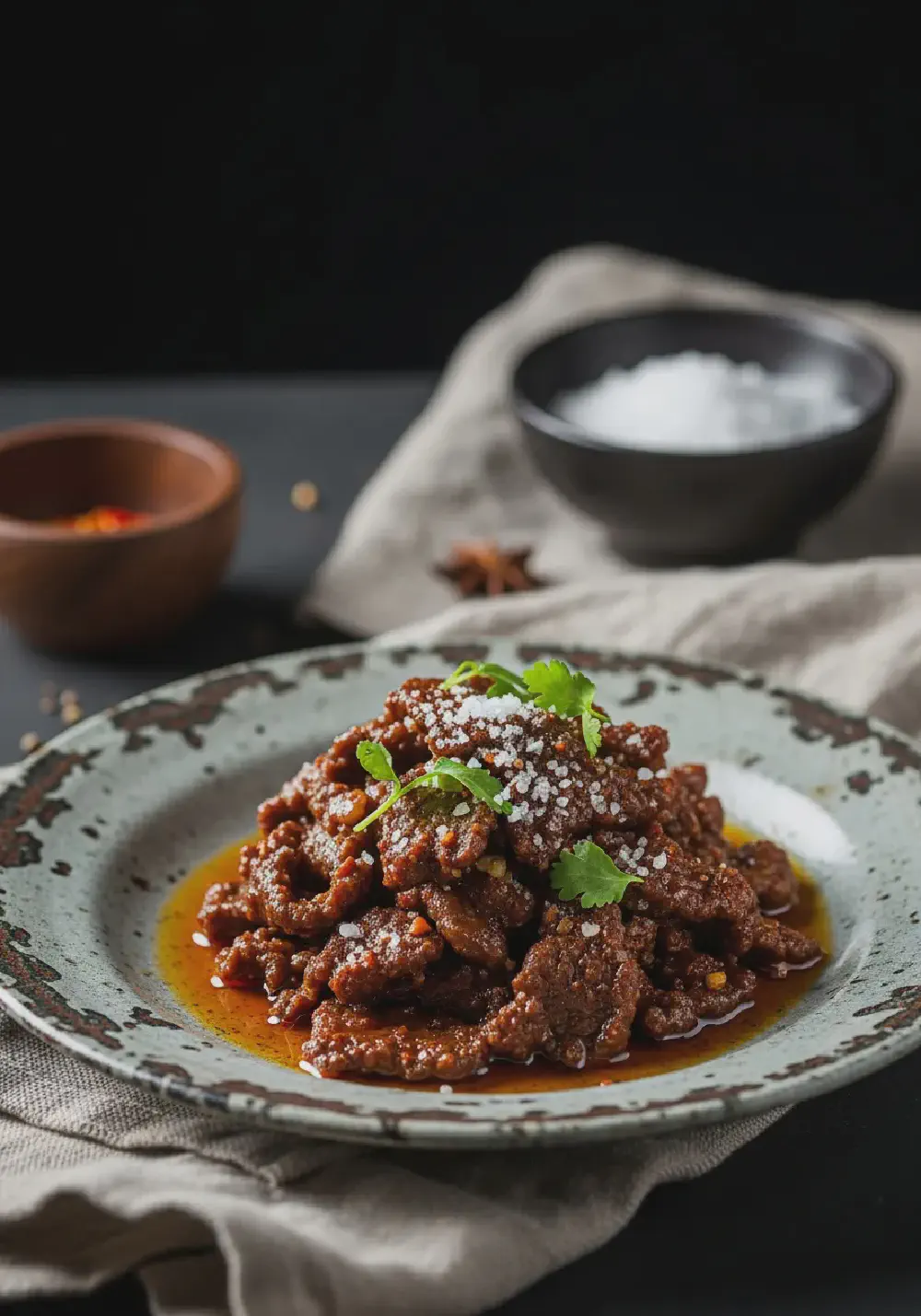 Authentic Chinese Beef in Hot Oil (Gan Bian Niu Rou)