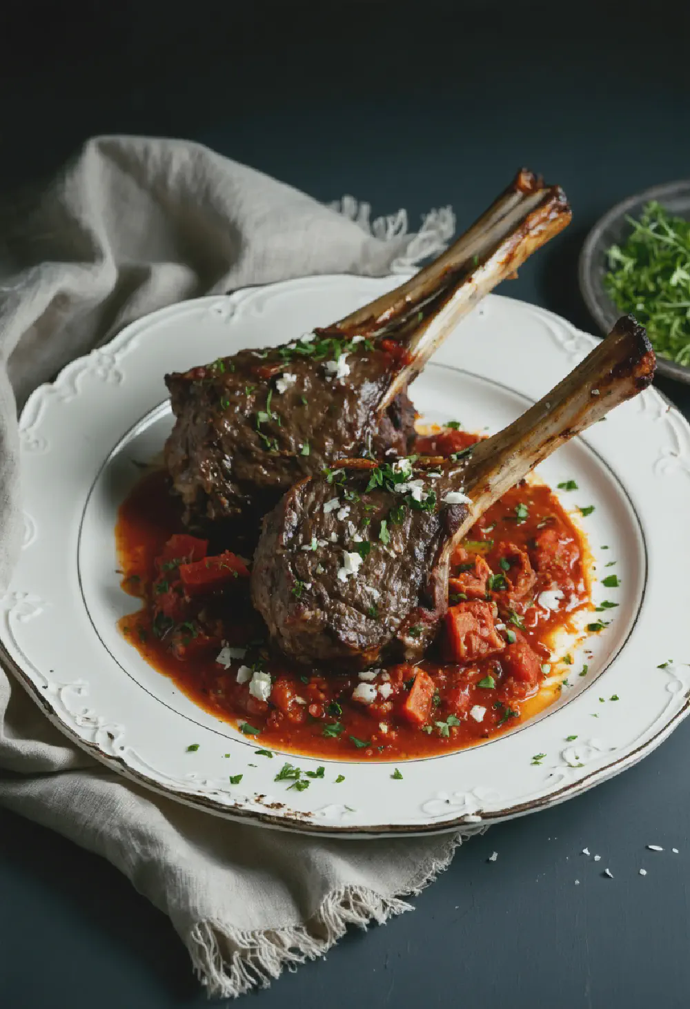 Hungarian Lamb Shanks with Paprika and Sour Cream