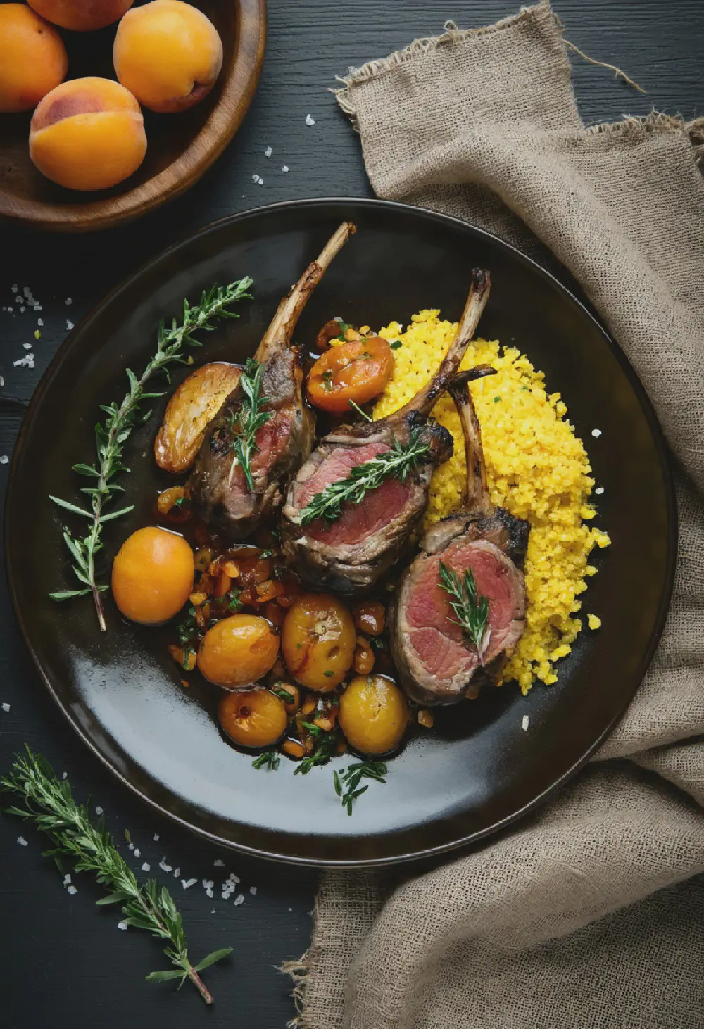 Moroccan Lamb Shanks with Apricots and Couscous