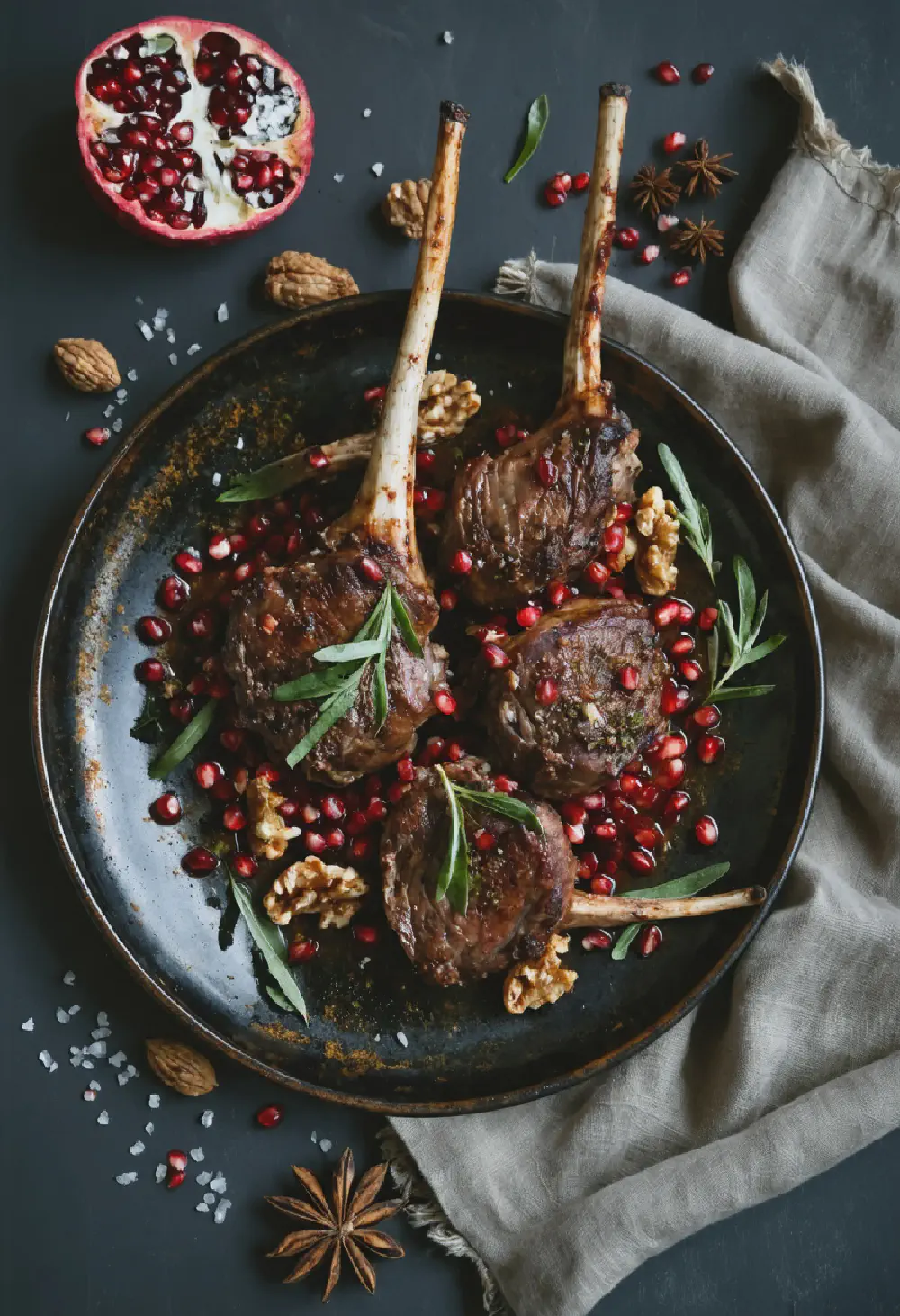 Persian Lamb Shanks with Pomegranate and Walnuts