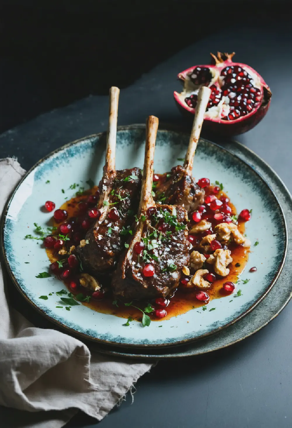 Persian Lamb Shanks with Pomegranate and Walnuts