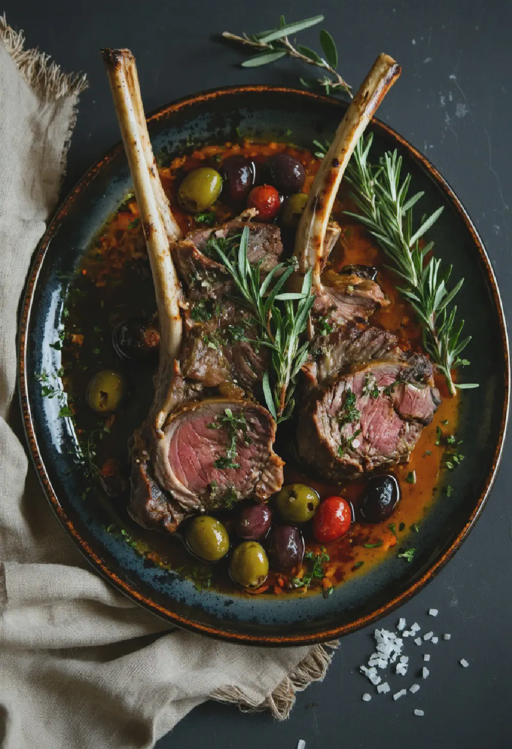 Spanish Lamb Shanks with Saffron and Olives